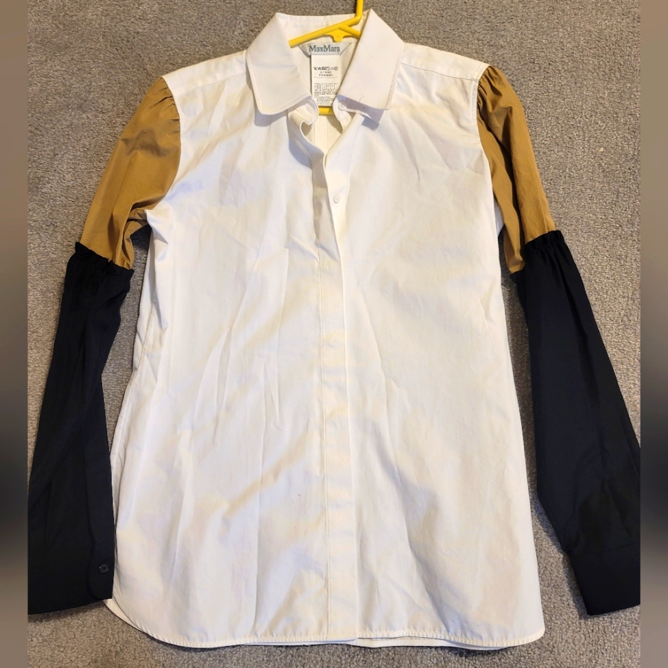 Maxmara Color-Block Cotton Poplin Shirt